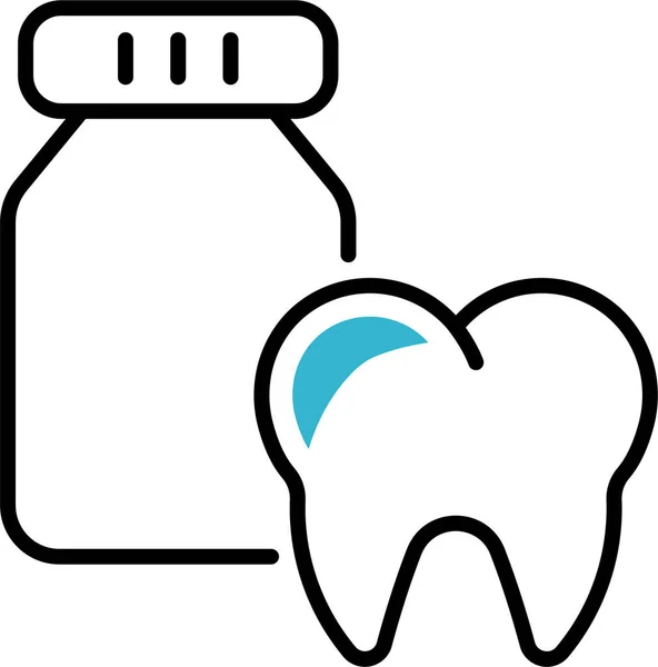 歯の病因アイコンの治療 — ストックベクタ