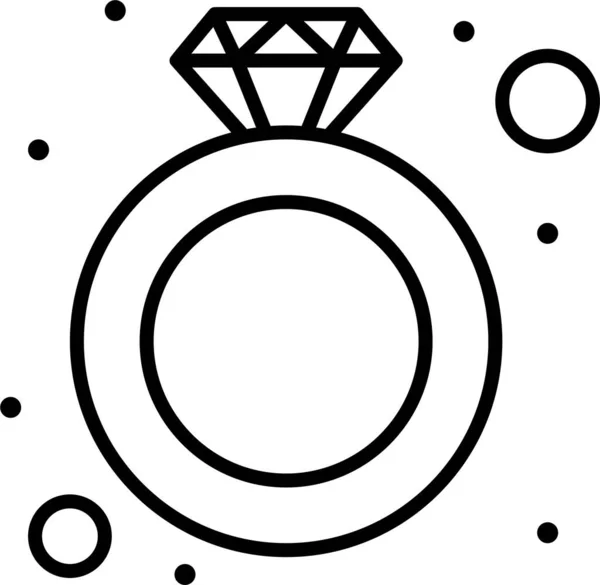 Διαμάντι Δώρο Δώρο Εικονίδιο — Διανυσματικό Αρχείο
