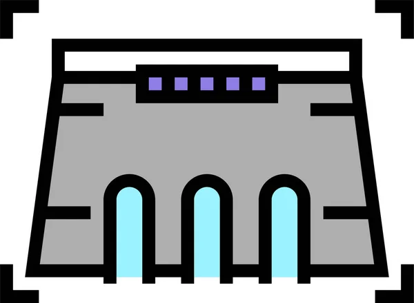 Даховий Будинок Архітектурна Ікона — стоковий вектор