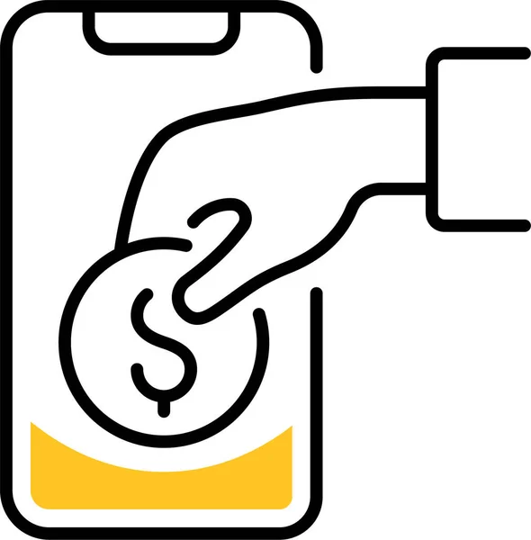 Handgeld Online Symbol — Stockvektor