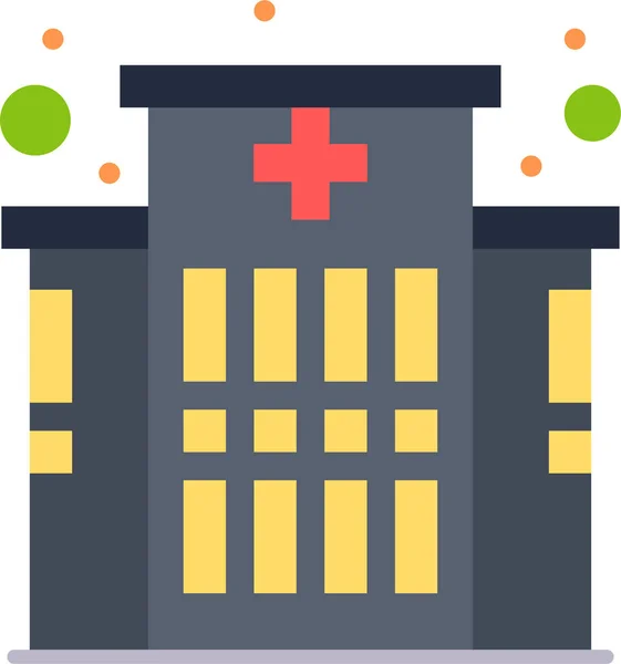 Gebäude Klinik Krankenhaus Ikone Krankenhaus Shealthcare Kategorie — Stockvektor