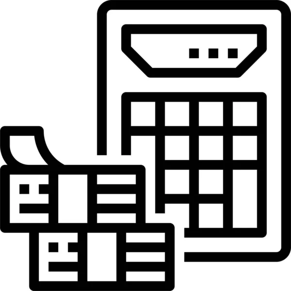 Ícone Cálculo Orçamento Notas —  Vetores de Stock