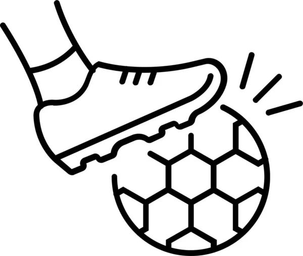 Ball Football Shoes Icon — Stock Vector