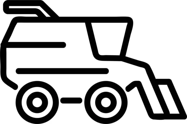 Agrimotor Połączyć Ikonę Rolnictwa Zarysie Stylu — Wektor stockowy