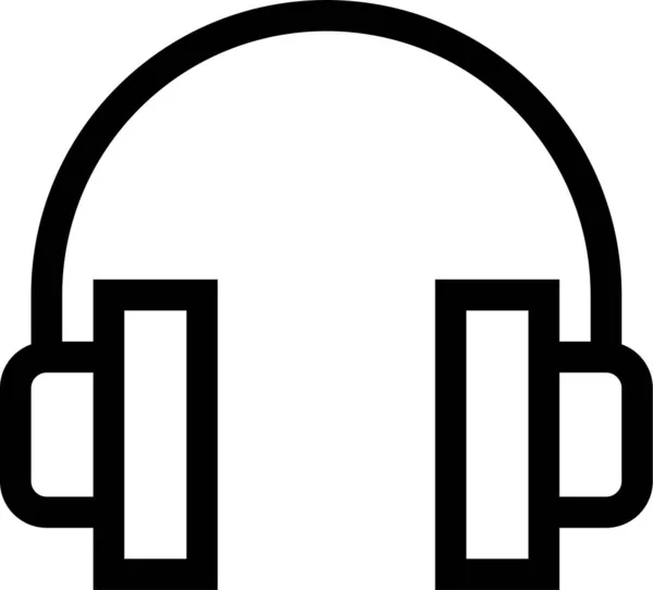 Communication Earphone Headphone Icon Outline Style — Stock Vector