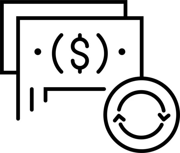 Circolazione Finanza Moneta Icona — Vettoriale Stock
