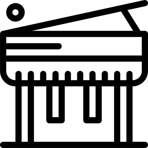 Education Music Piano Icon — Stock Vector