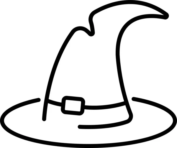 Disfraz Halloween Sombrero Icono — Vector de stock