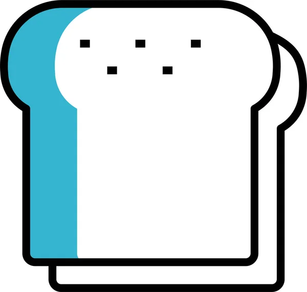 Frühstück Brot Toast Symbol — Stockvektor