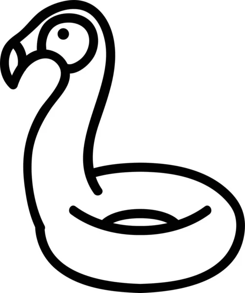 Different Duck Flamingo Icon — Stock Vector