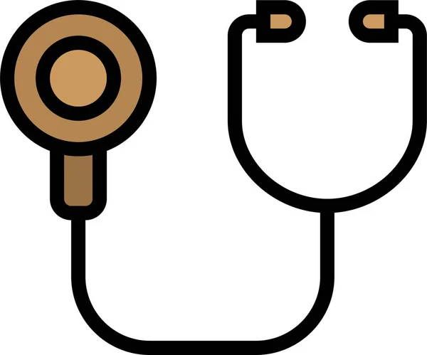 Medical Physician Stethoscope Icon Filledoutline Style — Stock Vector