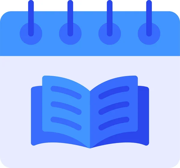 Ikona Otevřené Knihy Kalendáře — Stockový vektor