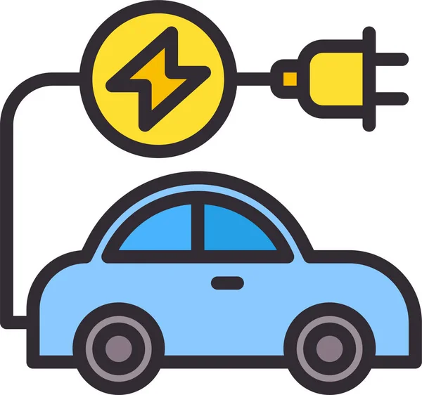 車の充電生態アイコン — ストックベクタ