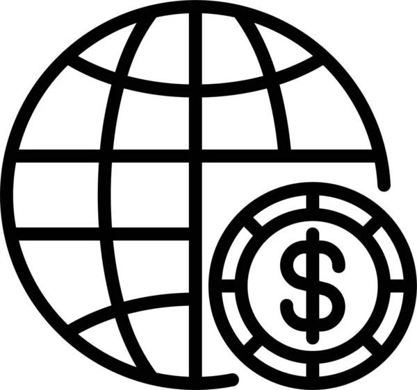 Значок Браузера Доларові Гроші — стоковий вектор