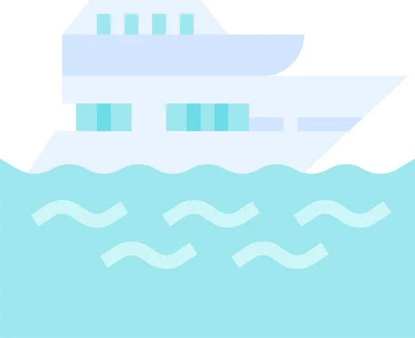 Loď Plachetnice Doprava Ikona Turistikuhotelshospitality Kategorie — Stockový vektor