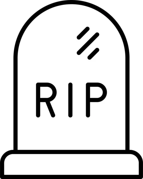 Burial Grave Gravestone Icon — Stock Vector