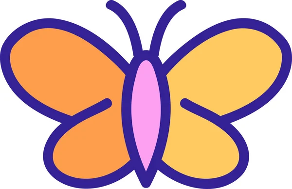 Schmetterling Insekt Filledoutline Symbol Filledoutline Stil — Stockvektor