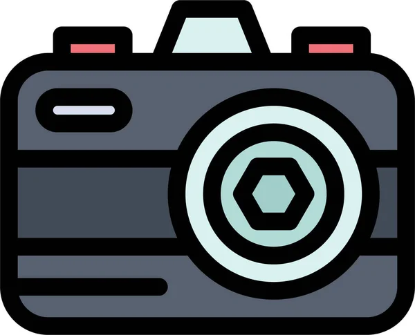 Camera Foto Zomer Icoon Zomer Categorie — Stockvector