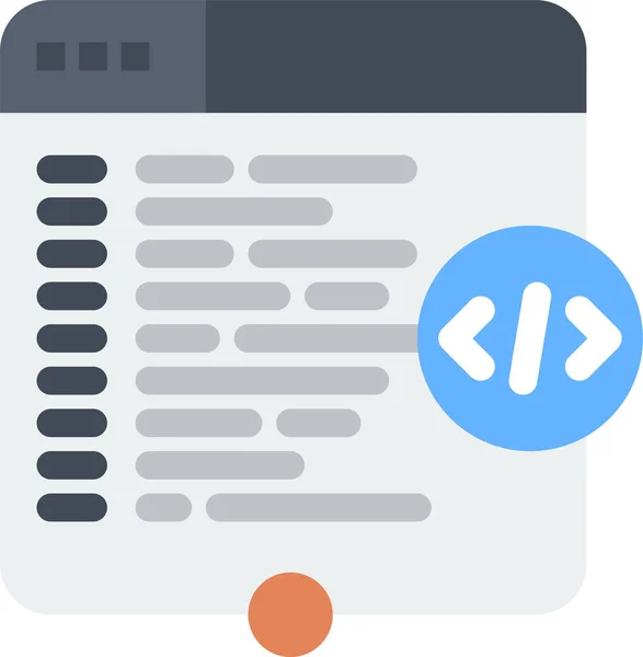 Código Codificación Icono Html — Archivo Imágenes Vectoriales