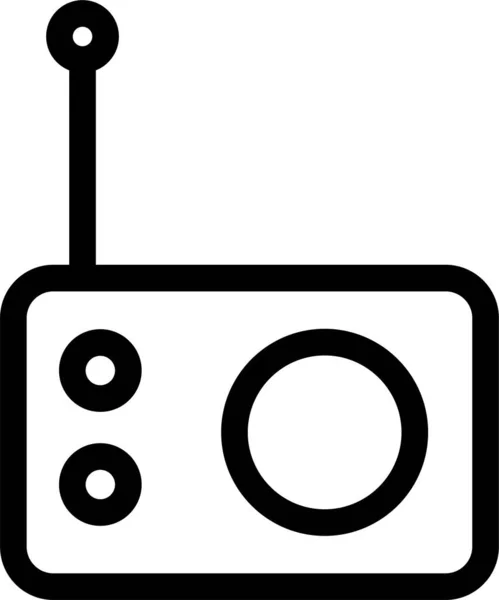 Broadcast Communication Contour Icon — Stock Vector