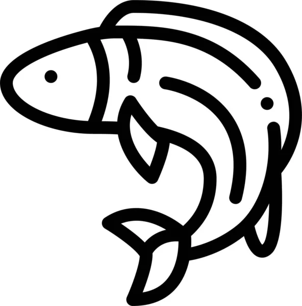 Ikona Ryby Butelka Kurczaka Kategorii Napojów Spożywczych — Wektor stockowy