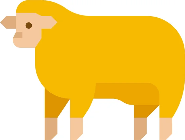 Ferme Animale Icône Agriculture Dans Style Plat — Image vectorielle