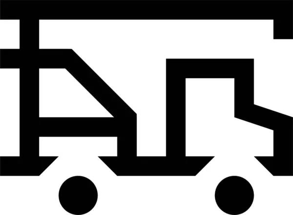 Icono Del Contorno Del Vehículo Transporte Estilo Contorno — Vector de stock