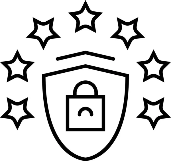 Daten Euro Gdpr Icon — Stockvektor