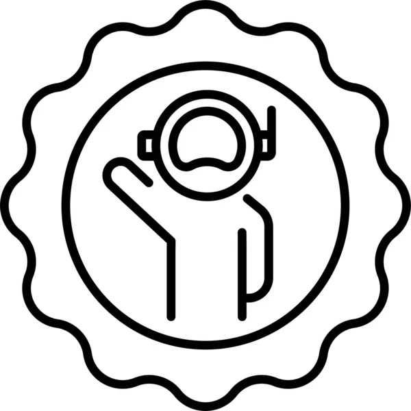 宇航员徽章宇航员图标 — 图库矢量图片