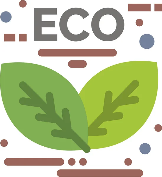 Ikona Energetyczna Zielonych Liści Naturze Outdooradventure Kategorii — Wektor stockowy