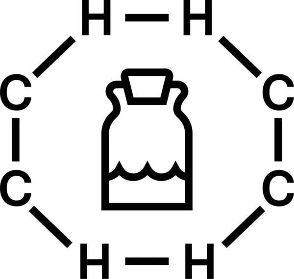 Ikon Kimia Bir Alkohol - Stok Vektor
