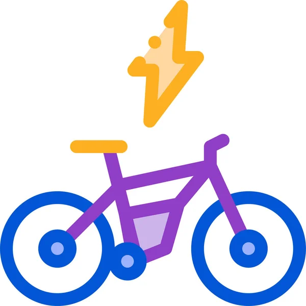 自行车的细节图标在汽车驾驶类别中的应用 — 图库矢量图片