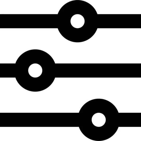 Ikona Ikony Interfejsu Konfiguracyjnego Zarysie — Wektor stockowy