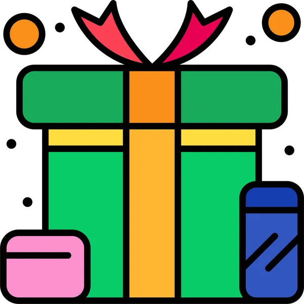 Подарункова Іконка Подарункової Коробки — стоковий вектор