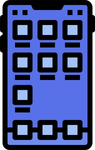 Program Gränssnitt Telefon Ikon — Stock vektor
