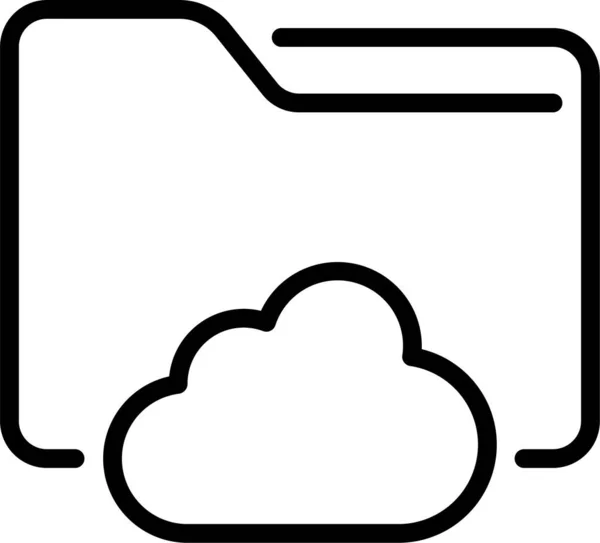 Icona Del File Del Documento Cloud — Vettoriale Stock