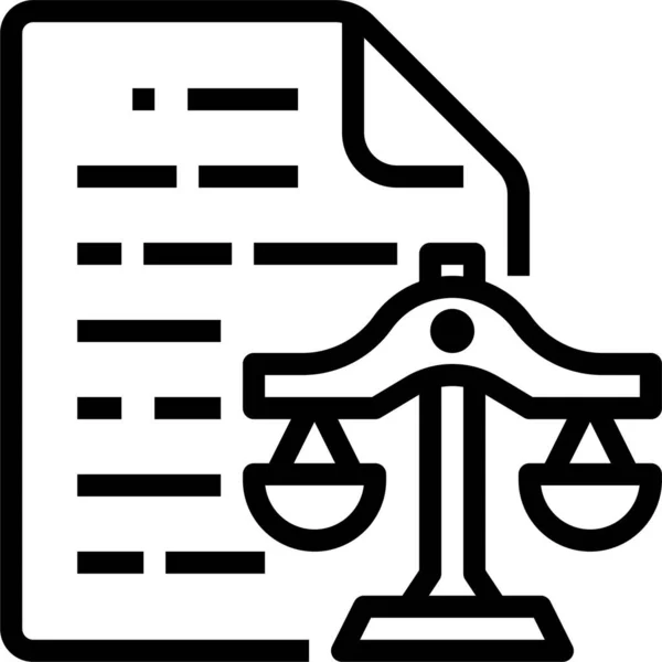 Εικονίδιο Του Δικαίου Επιχειρηματικών Εγγράφων Στην Κατηγορία Διαχείρισης Επιχειρήσεων — Διανυσματικό Αρχείο