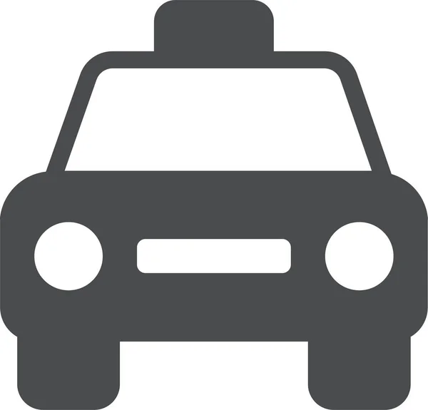 Taxi Auto Cabine Pictogram Solide Stijl — Stockvector