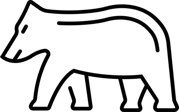 動物のクマのグリズリーアイコン — ストックベクタ