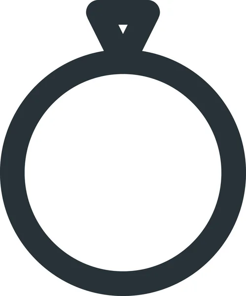 Diamond Engagement Jewellery Icon Outline Style — Stock Vector