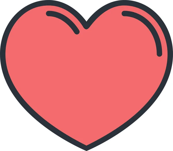 Corazón Favorito Como Icono Estilo Filledoutline — Vector de stock