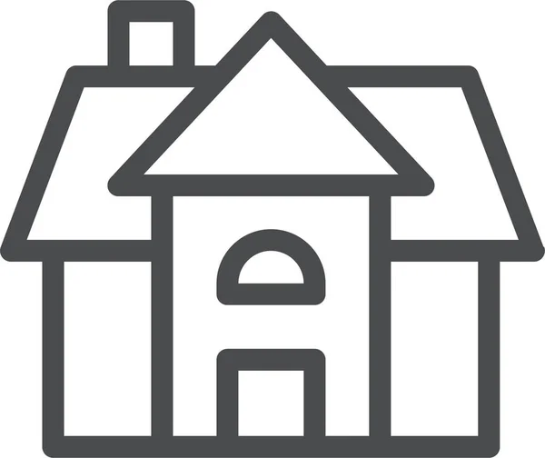Иконка Архитектуры Дома Стиле Абрис — стоковый вектор
