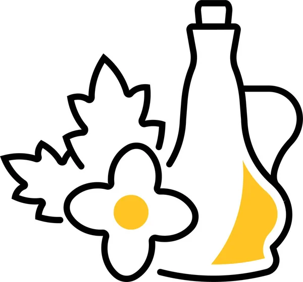 Bottle Flower Food Icon — Stock Vector