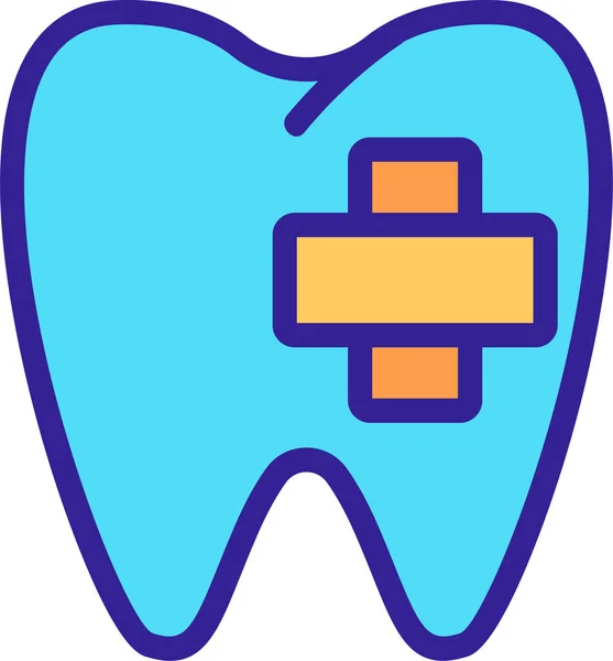 Dent Dentista Dental Icono Categoría Hospitalshealthcare — Vector de stock