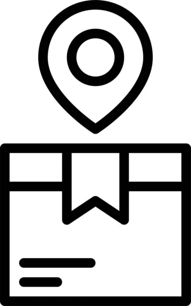 Caja Logística Marcador Posición Icono — Vector de stock