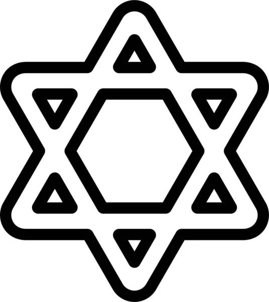 Kontur Land Israel Symbol Kulturgemeinschaften Kategorie — Stockvektor