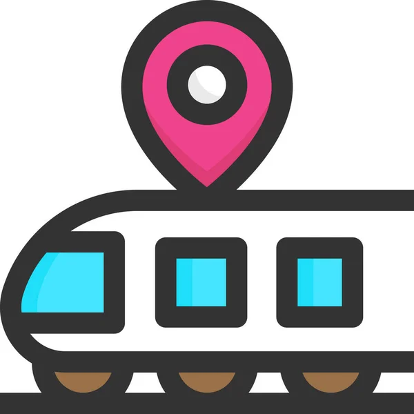 Location Metro Metro Station Icon — Stock Vector
