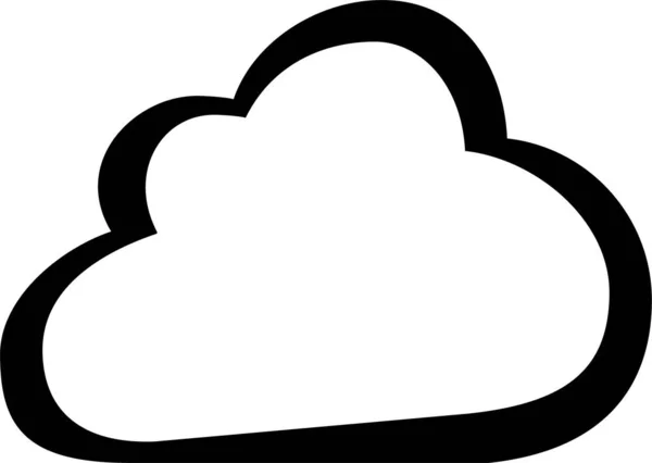 Chmura Prognoza Pogody Ikona Stylu Ręcznie Rysowane — Wektor stockowy