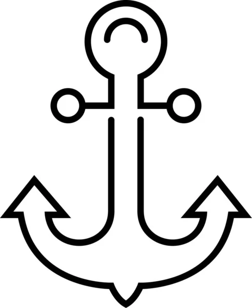 Ankerschiff Navigiert Symbol — Stockvektor