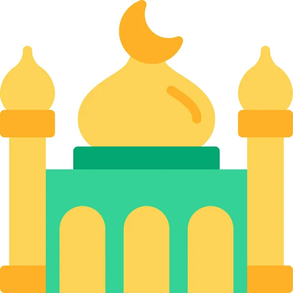 Ikon Bangunan Islam Masjid - Stok Vektor